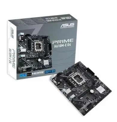 Placa Mãe Asus Prime D4, Intel LGA 1700, mATX, DDR4 - H610M-E