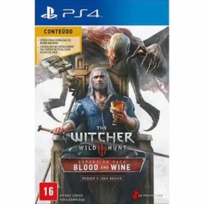 [Americanas] Game - The Witcher 3: Wild Hunt Blood & Wine - Pacote de Expansão - PS4 por R$ 88