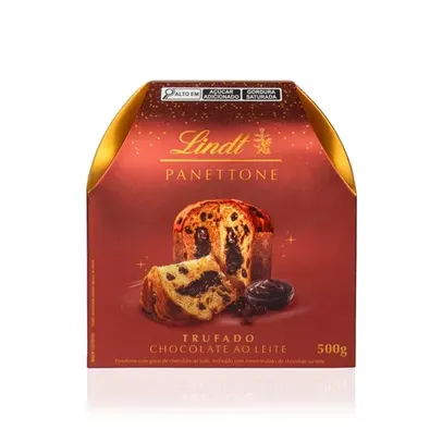 [ REGIONAL ] Panettone Trufado com Gotas de Chocolate ao Leite Lindt Caixa 500g