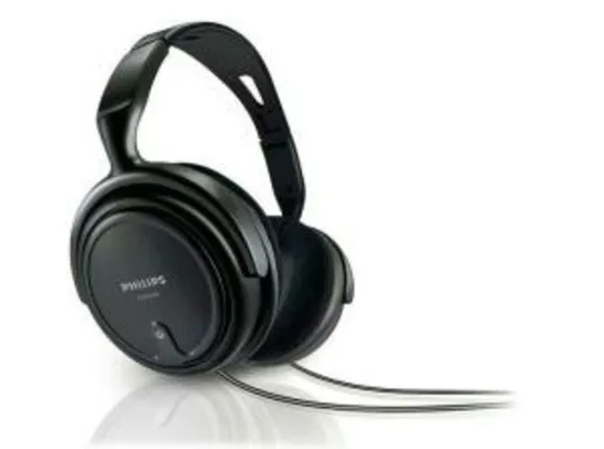 Fone de Ouvido Philips SHP2000/10 Preto - Espuma Aveludada, Haste Flexível R$39,90