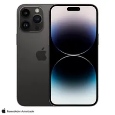 [App / FastPrime] iPhone 14 Pro Apple (128GB) Preto-espacial, Tela de 6,7", 5G e Câmera de 48MP