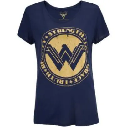 Camiseta Liga da Justiça Mulher-Maravilha Força - Feminina