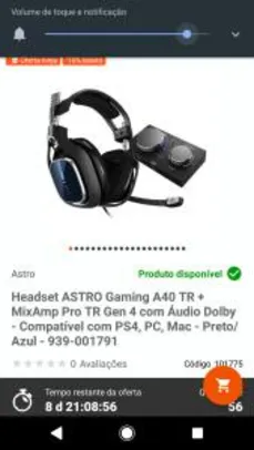 Headset ASTRO Gaming A40 TR + MixAmp Pro TR Gen 4 com Áudio Dolby | R$ 899