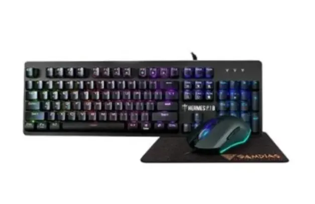 Kit Gamer Teclado + Mouse + Mousepad Gamdias - HERMES P1B 3-IN-1 COMBO (US/BLUE)