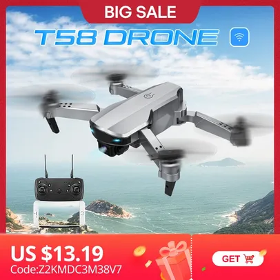 Mini Drone RC Quadcopter Eachine & Topacc T58 WIFI FPV 1080P | R$102