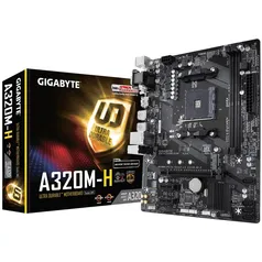 Placa Mãe Gigabyte GA-A320M-H, AMD AM4, mATX, DDR4, (rev. 1.2)