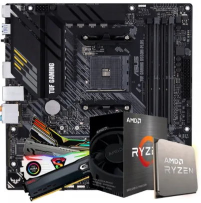 Kit Upgrade Asus TUF Gaming B550M-Plus + AMD Ryzen 5 5600X + 16GB (2x8GB) DDR4 RGB