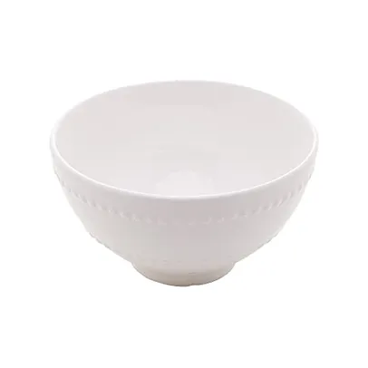 Bowl de Porcelana New Bone Pearl Branco 12,5cm x 7cm - Lyor [Super] 11,46