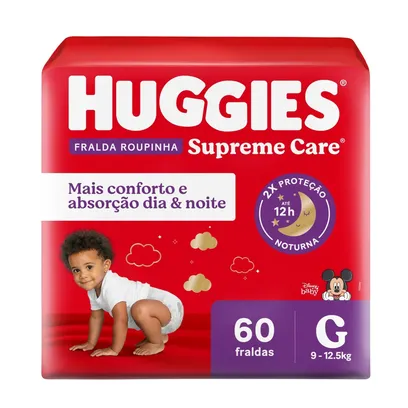 Foto do produto Fralda G Roupinha Supreme Care 60 Unidades Huggies