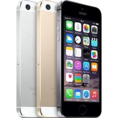 [Sou Barato] iPhone 5S 16GB Prata/Dourado Desbloqueado IOS 8 4G por R$ 1619