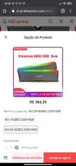 (2x) Memória Asgard 8gb | R$384