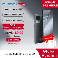 Smartphone Cubot X50 8GB de RAM + 128GB ROM | R$ 909