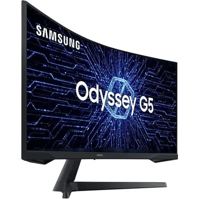 [AME R$2659] Monitor Gamer Samsung Odyssey G5 34' Curvo Wide 165Hz 2K QHD 1ms, FreeSync Premium HDR10