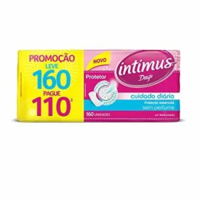 Protetor Diário Intimus Days Cuidado Diário sem Perfume, 160 unidades