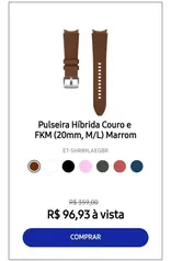 Galaxy Watch Pulseira hibrida couro e fkm