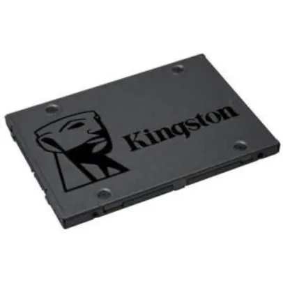 SSD Kingston A400, 480GB, SATA, Leitura 500MB/s, Gravação 450MB/s - SA400S37/480G - R$300