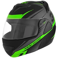 Pro Tork Capacete V-Pro Jet 3 Fosco 60 Preto/Verde | R$179