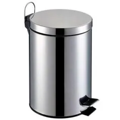 Lixeira de Aço Inox Redonda 5 Litros - Home&Garden | R$28