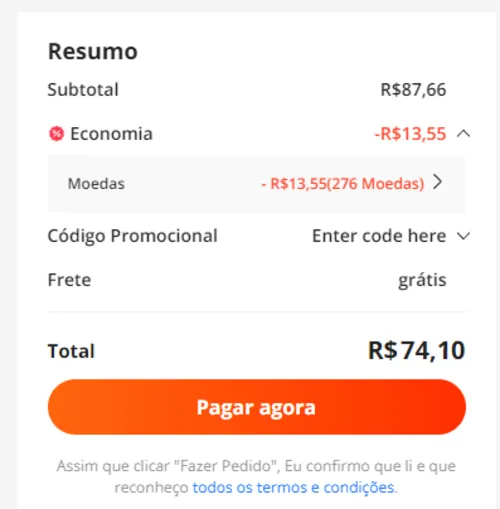 Imagem na descrição da promoção