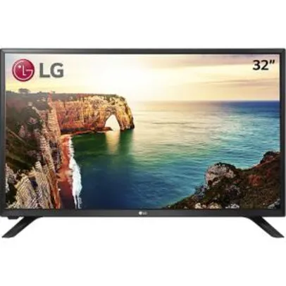 TV 32" LG 32LJ500B HD com Conversor digital 1 USB 2 HDMI | R$669