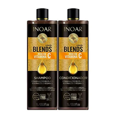 [Prime] Kit Shampoo e Condicionador Blends Vitamina C 1L, INOAR | R$44