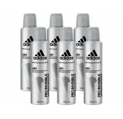 Desodorante Aerosol Antitranspirante Masculino - Adidas Pro Invisible 150ml 6 Unidades R$36