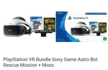 PlayStation VR Bundle Sony Game Astro Bot Rescue Mission + Moss R$1.417
