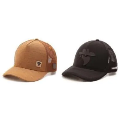 Kit 2 Bonés Aba Curva ou Reta Snapback Trucker Forasteiro - R$38