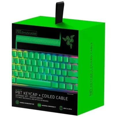 Kit Keycap Razer + Cabo Espiral Upgrade, Verde - RC21-01490700-R3M1