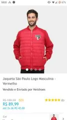 Jaqueta São Paulo Logo Masculina - Vermelho