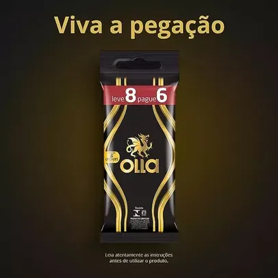 [ PRIME | REC ] Preservativo Lubrificado Olla Leve 8 Pague 6