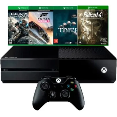 Xbox One 500GB + 4 Jogos + Controle Sem Fio