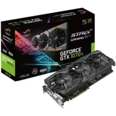 Placa De Vídeo GeForce GTX 1070 Ti 8GB - DDR5 - Rog-Strix Gaming - Asus