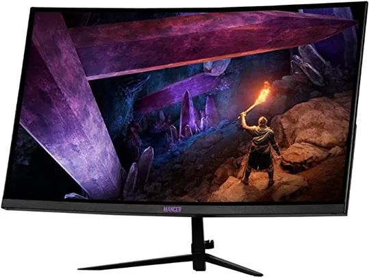 Monitor Gamer Mancer Valak, 23.6 Pol VA, Curvo, FHD, 1ms, 180Hz, FreeSync e G-Sync, HDMI/DP, MCR-VLK24-BL01