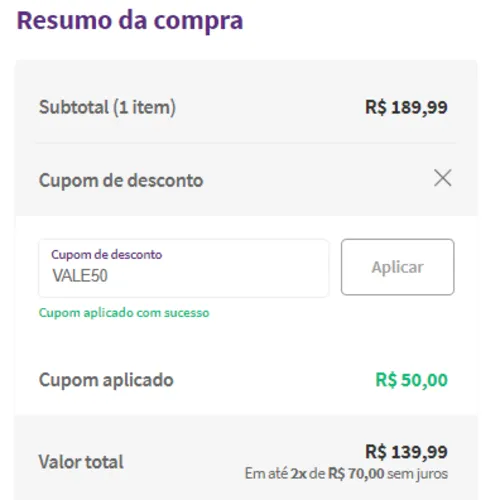 Imagem na descrição da promoção