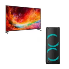 [AME R$1871] Combo Casa - Smart TV DLED 55'' 4K Multi Linux e PulseBox 2x Woofers 6.5 Pol 600W Pulse