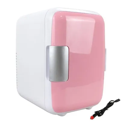 Foto do produto Mini Frigobar Geladeira Automotiva Casa 12v Refrigerador e Aquecedor 4 Litros Trivolt Rosa 2 em 1