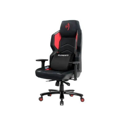 Cadeira Gamer Alto Padrão Magna Ignis Suede Preto/vermelho Elements