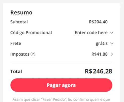 Imagem na descrição da promoção