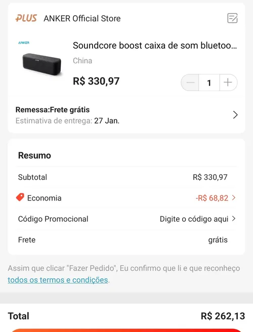 Imagem na descrição da promoção