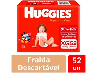 Fralda Huggies Supreme Care - Tam. XG 12 a 15kg 52 Unidades