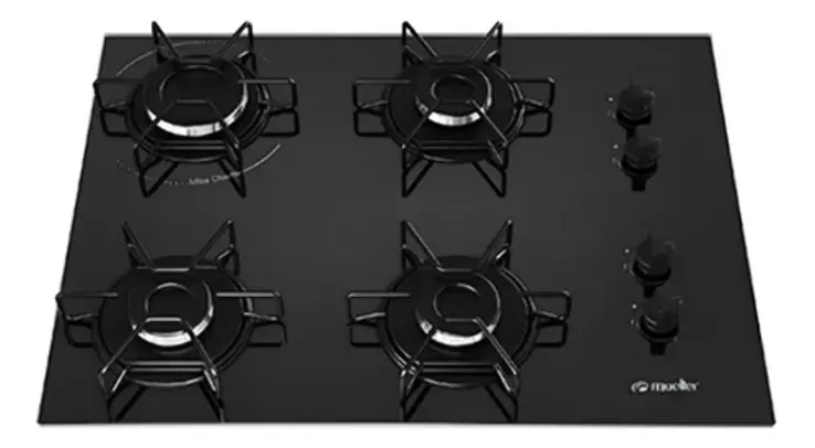 Cooktop Mueller 4 Bocas com Queimador Ultra Chama MCG114BG1 127V/220V