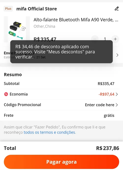 Imagem na descrição da promoção