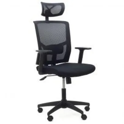 Cadeira de Escritório Comfy Versatile Tela Mesh Preta, Base Giratória e Sistema Relax | R$ 693