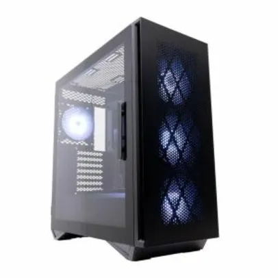 GABINETE GAMER AIGO DARKFLASH DLS480 PRETO LATERAL VIDRO R$470