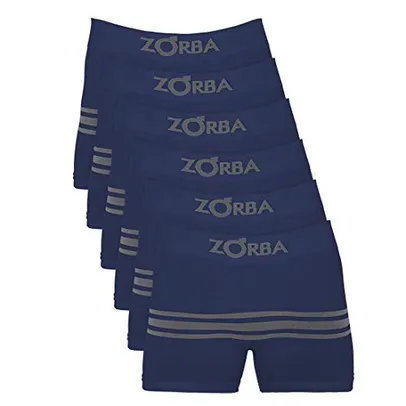 (PRIME) Kit 6 Cuecas Boxer Seamless, Zorba, Masculino (Tam.: G) | R$72