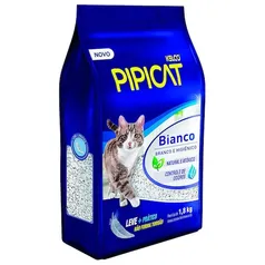 Areia Diatomita Pipicat para Gatos 1,8kg - Branca