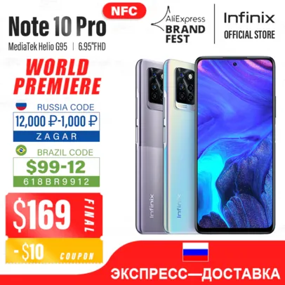 Smartphone Infinix Note 10 Pro 8GB + 128GB | R$969