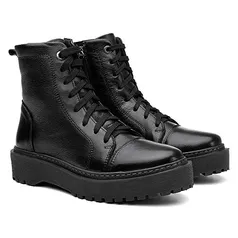 Bota Coturno Feminina Tratorada Vittal Tendência Blogueiras | R$ 141