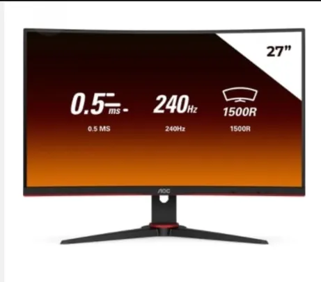 Monitor Gamer Curvo 240Hz Full HD 27” AOC - Legend C27G2ZE 2 HDMI 1 DisplayPort 0,5ms